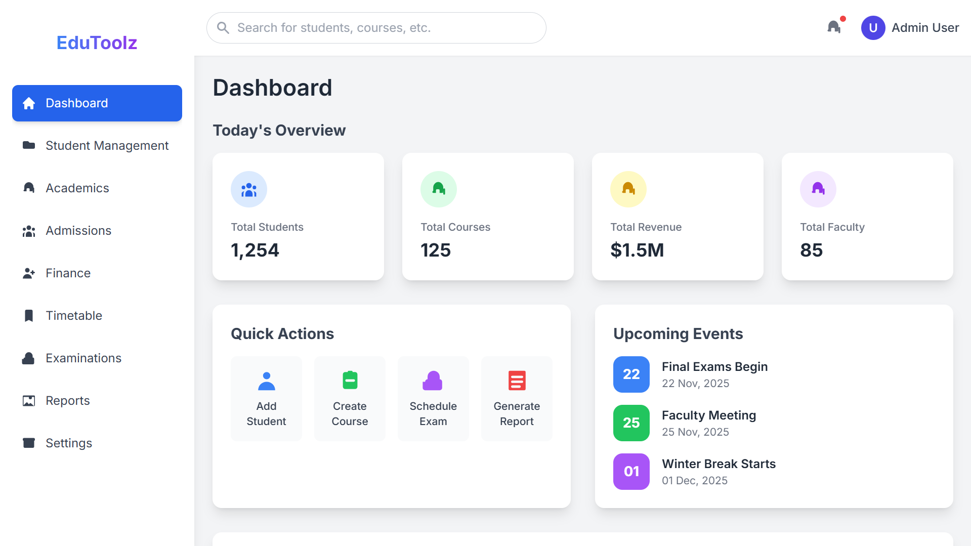 Edutoolz Interface